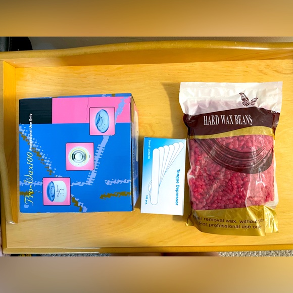 Brazilian Hair Removal Waxing Kit with Hard Wax Beans, Blue Wax Beads Wax Warmer - Picture 1 of 9